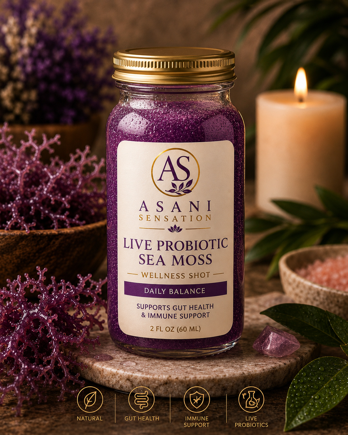 Purple Sea Moss Live Probiotics